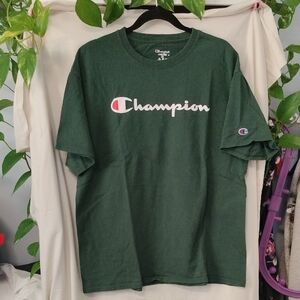 Champion Forest Green Logo Tee